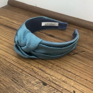Jennifer Behr Samaya Silk Headband in Storm Light Blue